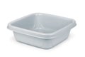 Empty square gray plastic basin Royalty Free Stock Photo