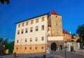 Empty square near Black Tower - entrance to Prague Castle, Prague, Czech Republic