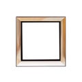 Empty square photo frame in modern style. Isolated on a white background Royalty Free Stock Photo