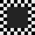 Empty squarish checkered frame, border Royalty Free Stock Photo