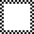 Empty squarish checkered frame, border Royalty Free Stock Photo