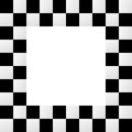 Empty squarish checkered frame, border Royalty Free Stock Photo