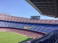 Empty stadium bleachers