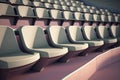 Empty stadium sport seat grandstand. Generative AI