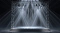 Empty Stage With Bright Spotlights Royalty Free Stock Photo