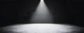Empty Stage with Dramatic Spotlight on Concrete Floor in Darkness Royalty Free Stock Photo
