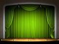 Vacío fase verde cortina 