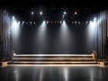 Empty Stage Illuminated by Projectors for Dance Performance Royalty Free Stock Photo