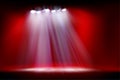 Empty stage during the show. Vector illustration. Royalty Free Stock Photo