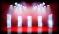 Empty stage before the show. Vector illustration. Royalty Free Stock Photo