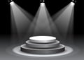 Empty stage in spot lights vector Royalty Free Stock Photo