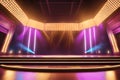 Empty Stage with Spotlights Artwork Royalty Free Stock Photo