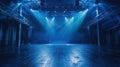 The empty stage under lights.AI generated image Royalty Free Stock Photo