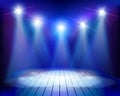 Empty stage. Vector illustration. Royalty Free Stock Photo