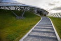 Empty staircase on View Hill in Zaryadye Park