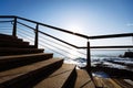 Empty stairs on coast trail