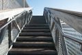 Empty stairs going up, outdoor city stairs Royalty Free Stock Photo