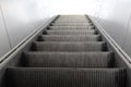 Empty stairway and escalator at a subway station Royalty Free Stock Photo