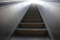 Empty stairway and escalator at a subway station Royalty Free Stock Photo