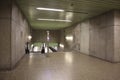 Empty stairway and escalator at a subway station Royalty Free Stock Photo