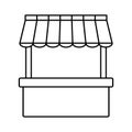 Empty stand stall template store and marketing advertisement sale