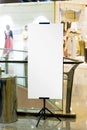 Empty standing banner in the shopping mall Royalty Free Stock Photo
