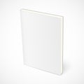 Empty standing book with white cover
