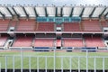 Empty stands of a football stadium during the off-season. Royalty Free Stock Photo