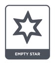 empty star icon in trendy design style. empty star icon isolated on white background. empty star vector icon simple and modern