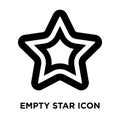 Empty Star icon vector isolated on white background, logo concept of Empty Star sign on transparent background, black filled