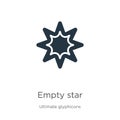 Empty star icon vector. Trendy flat empty star icon from ultimate glyphicons collection isolated on white background. Vector