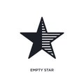 empty star isolated icon. simple element illustration from ultimate glyphicons concept icons. empty star editable logo sign symbol