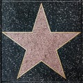 The empty star on the sidewalk of Hollywood Boulevard Walk of fames Royalty Free Stock Photo