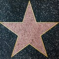 The empty star on the sidewalk of Hollywood Boulevard Walk of fames Royalty Free Stock Photo