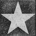 The empty star on the sidewalk of Hollywood Boulevard Walk of fames Royalty Free Stock Photo