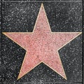 The empty star on the sidewalk of Hollywood Boulevard Walk of fames Royalty Free Stock Photo