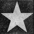 The empty star on the sidewalk of Hollywood Boulevard Walk of fames Royalty Free Stock Photo