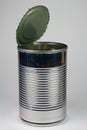 Empty Steel Soup Can - Opened Royalty Free Stock Photo
