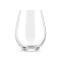Empty stemless wine glass mock up isolated on white background Royalty Free Stock Photo