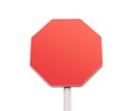 Empty stop sign isolated