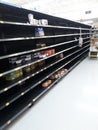 Empty Store Shelves During Pandemic in America