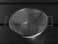 Empty strainer metal Royalty Free Stock Photo