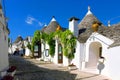 empty street in Alberobello in preseason in April Royalty Free Stock Photo