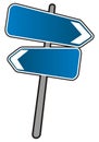 Empty Street arrows sign