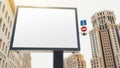 An empty street billboard template