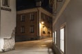An empty street in the charming town of Hallstatt in Austria late at night Royalty Free Stock Photo