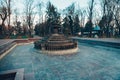 The empty street in Chisinau the capital of Moldova Republic