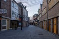 Empty street in old town in DÃÂ¼sseldorf, Germany. Royalty Free Stock Photo