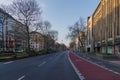 Empty street in old town in DÃÂ¼sseldorf, Germany. Royalty Free Stock Photo