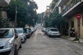 Empty street in covid-19 era in Lycabettus